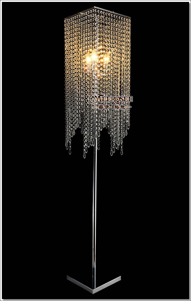 Us 1990 50 Offfree Shipping Modern Popular Crystal Floor Lamp Chrome Floor Stand Lighting Meerosee Stand Lighting Fl10008 In Floor Lamps From with dimensions 800 X 1262