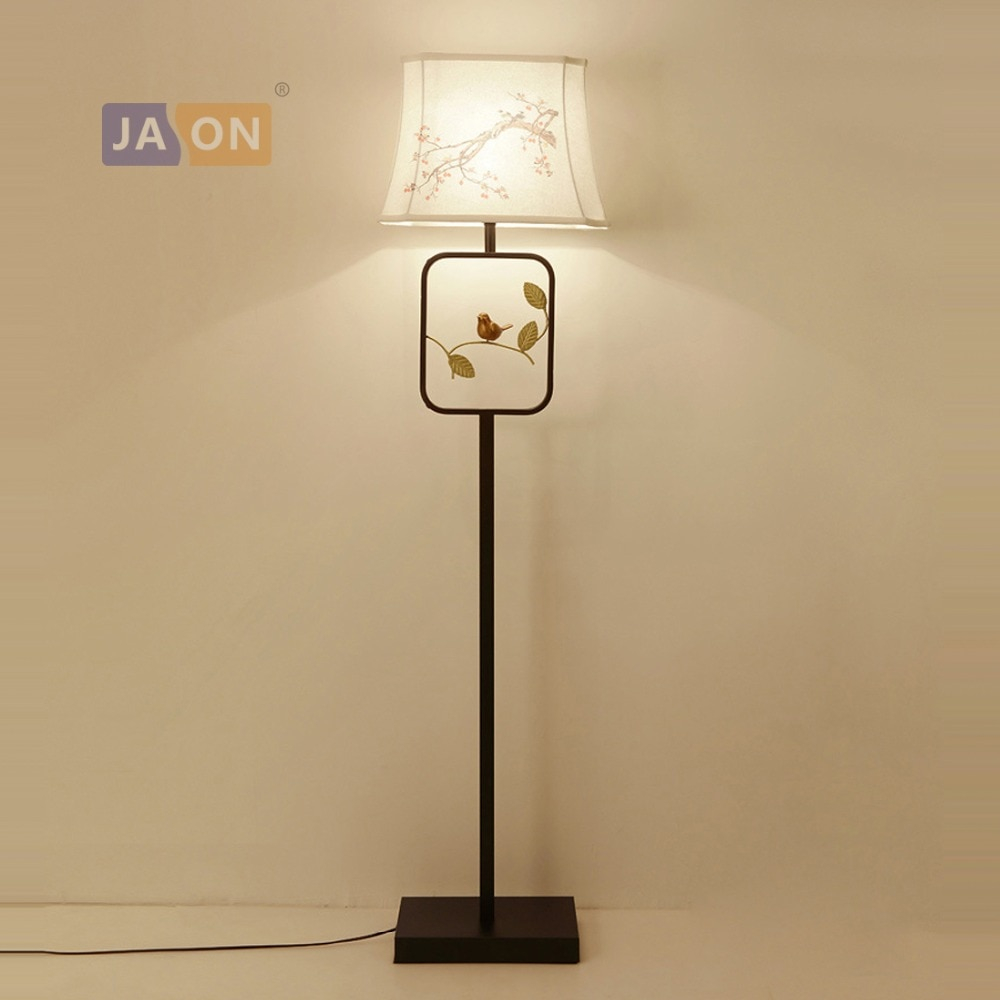 Us 26877 7 Offled E27 Chinese Iron Fabric Golden Bird Led Lamp Led Light Led Floor Lamp Floor Light For Dinning Room Bedroom In Floor Lamps From with dimensions 1000 X 1000
