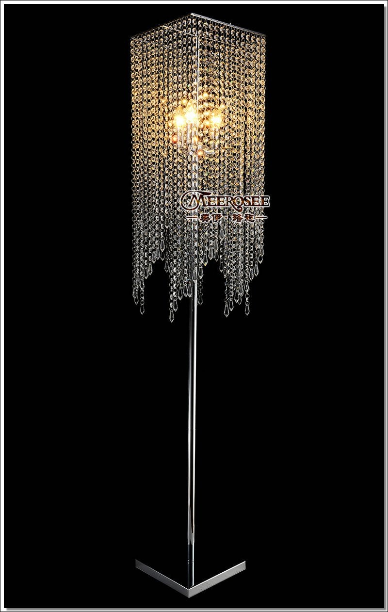 Us 4060 50 Offfree Shipping Modern Popular Crystal Floor Lamp Chrome Floor Stand Lighting Meerosee Stand Lighting Fl10008 In Floor Lamps From throughout sizing 800 X 1262