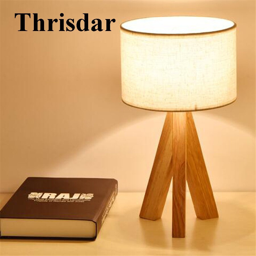 Us 427 Thrisdar Led Wood Three Legged Solid Wood Fabric Table Lamp Warm Decoration Bedroom Bed And Study In Desk Lamps From Lights Lighting On inside dimensions 900 X 900