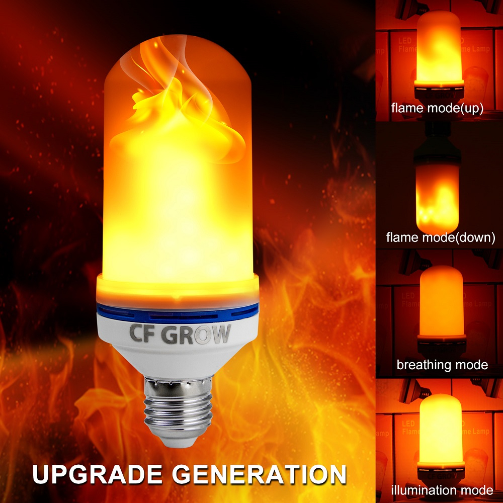 Us 49 31 Offe26 E27 Led Flame Effect Fire Light Bulb Smd2835 Flickering Emulation 14 Modes Led Flame Lamp 1200k1400k Ac85v265v In Led Bulbs with regard to dimensions 1000 X 1000