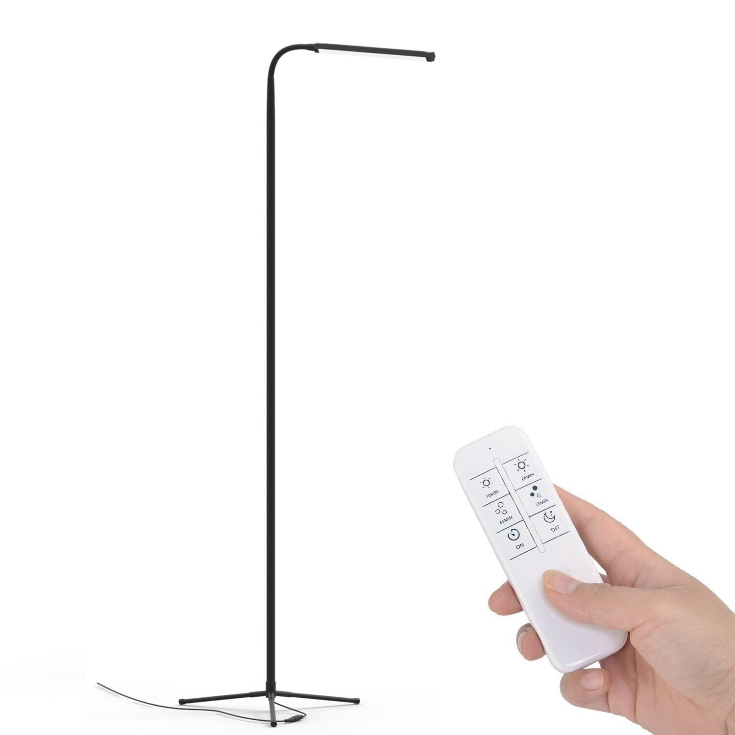 Us 6224 33 Offf9 Modern Touch Led Standing Floor Lamp Reading For Living Room Bedroom With Remote Control 12 Levels Dimmable 3000 6000k Black In for size 1500 X 1500