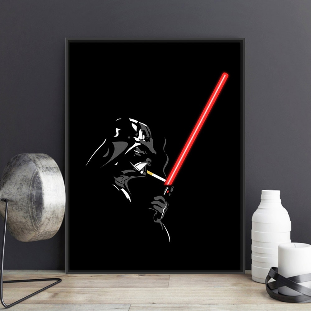 Us 629 30 Offoriginal Schwarz Star Wars Darth Vader Lightsabers Pop Film Poster Abstrakte Lustige A4 Groen Wandkunst Leinwand Malerei with regard to dimensions 1000 X 1000