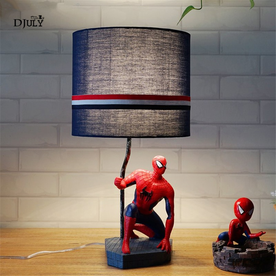 Us 9486 38 Offcreative Cartoon Spider Man Captain America Led Table Lamp Childrens Room Desk Decoration Ba Bedside Light Kids Birthday Gift In pertaining to dimensions 900 X 900