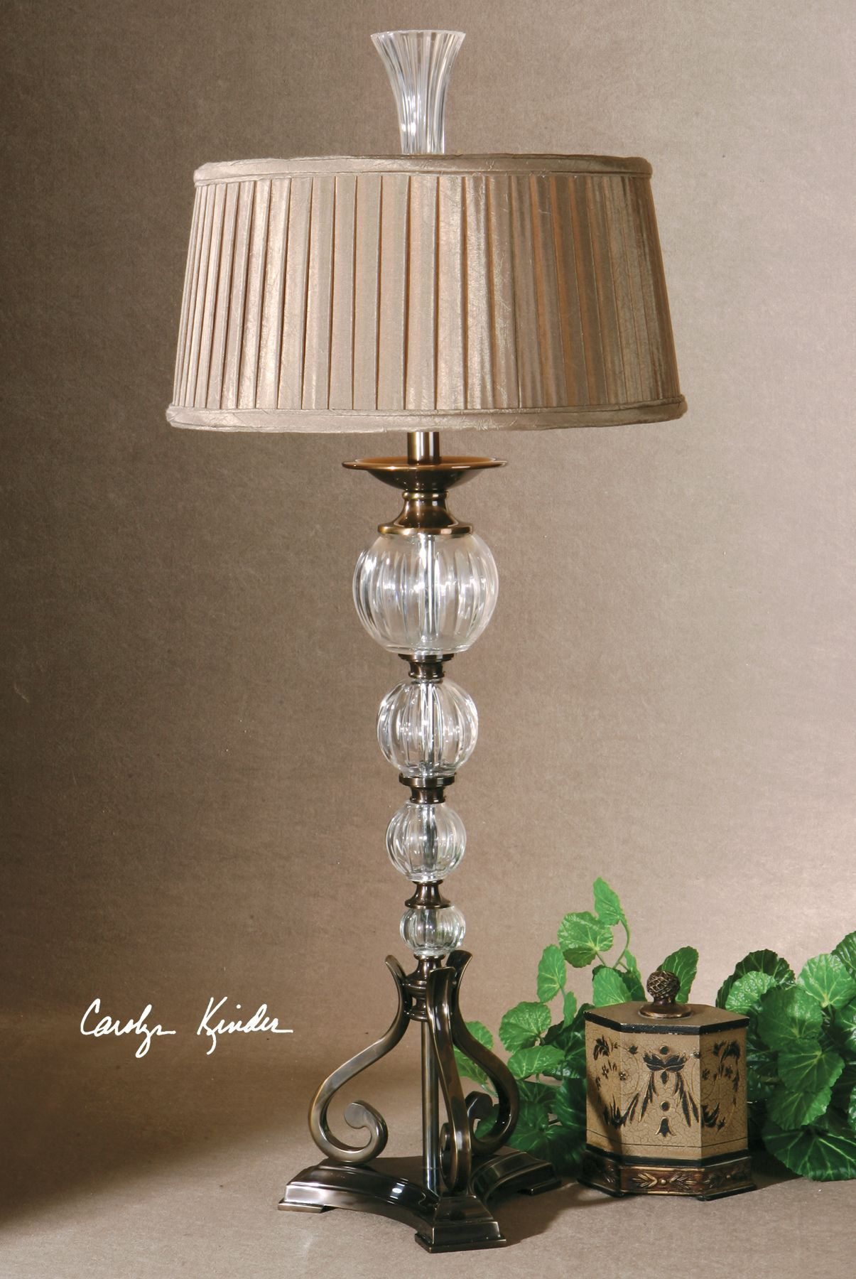 Uttermost Narava Crystal Table Lamp Newuttermost Bronze intended for sizing 1205 X 1800