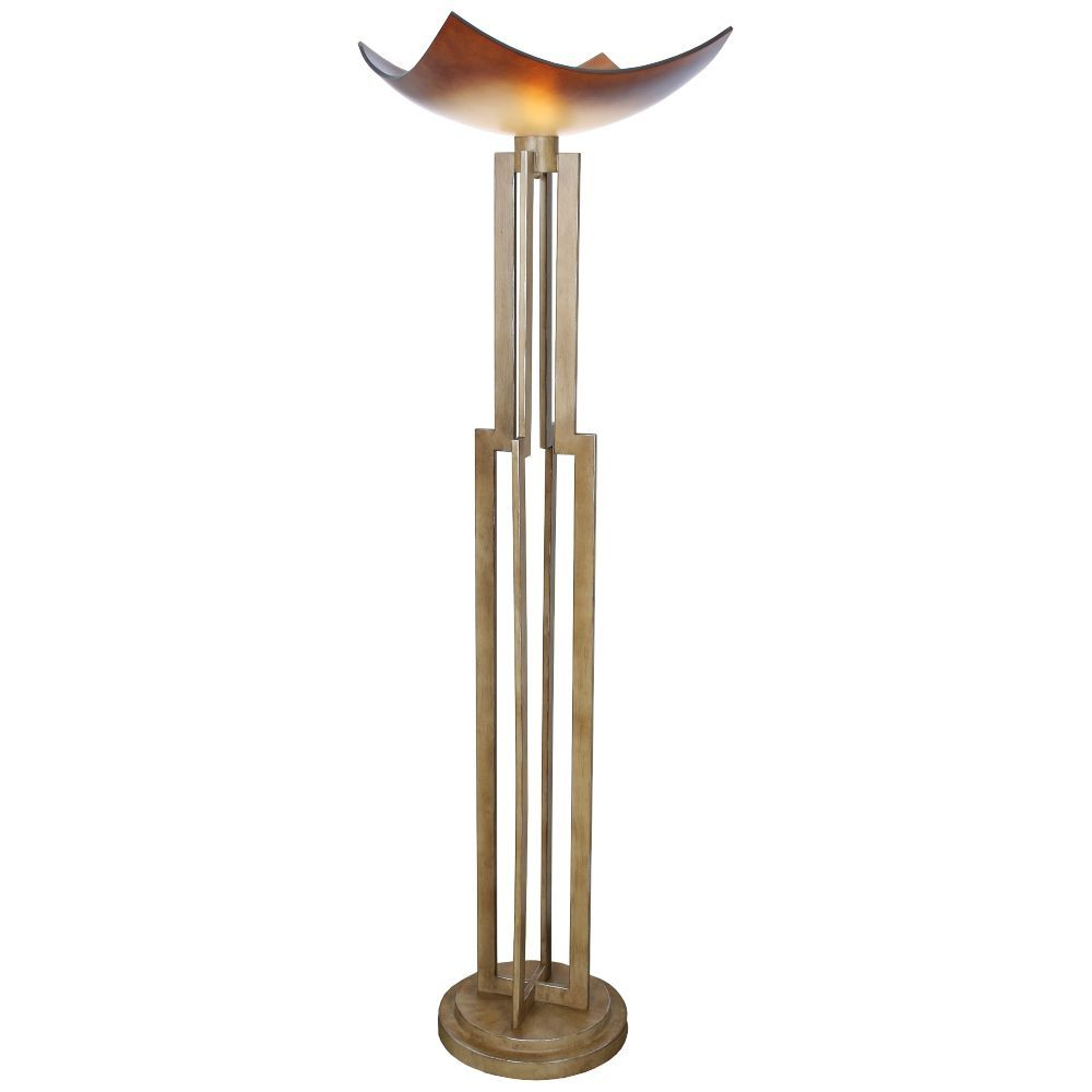 Van Teal On Style Silver Mocha Torchiere Floor Lamp Style with regard to measurements 1000 X 1000