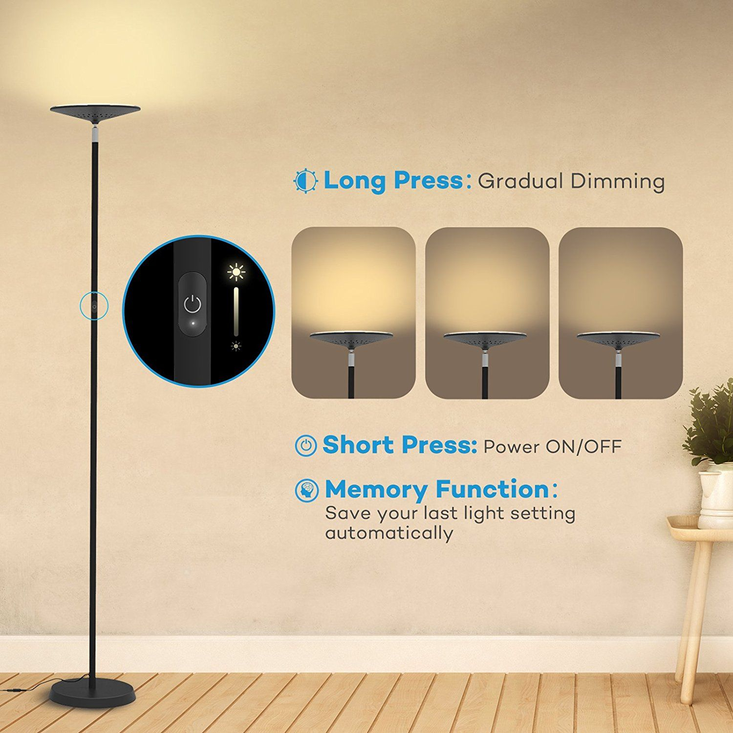 Vava Led Floor Lamp With Ul Adapter For Voltage Conversion within size 1500 X 1500