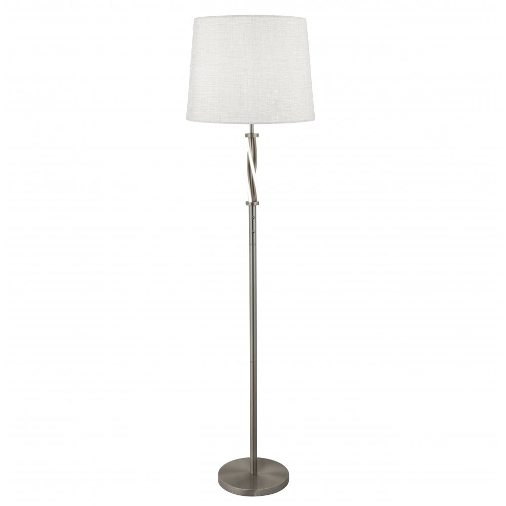Vegas Satin Silver Led Dual Lit Floor Lamp With Shade within sizing 1000 X 1000