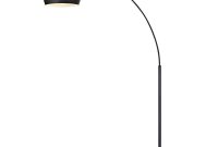 Versanora Arquer Arc Floor Lamp With Black Shade And Black with measurements 1400 X 1400