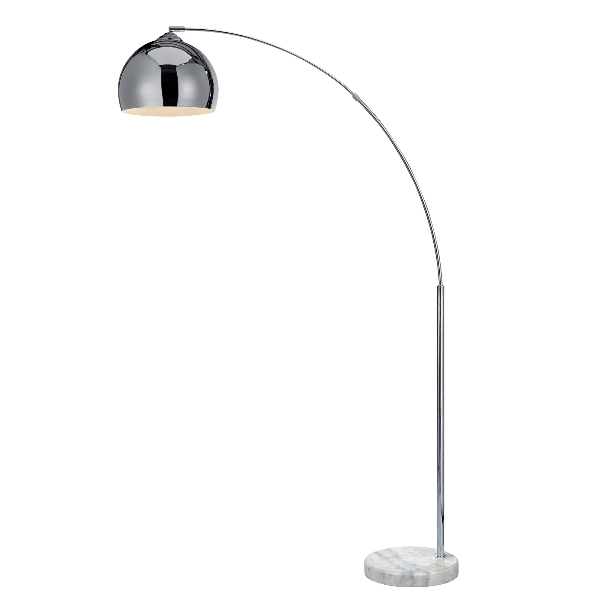Versanora Arquer Arc Floor Lamp With Chrome Finished Shade throughout measurements 2000 X 2000