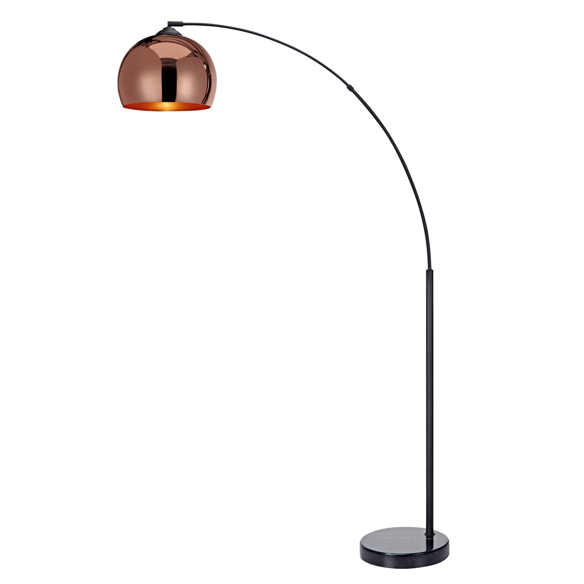 Versanora Arquer Arc Floor Lamp With Rose Gold Finished within proportions 2000 X 2000