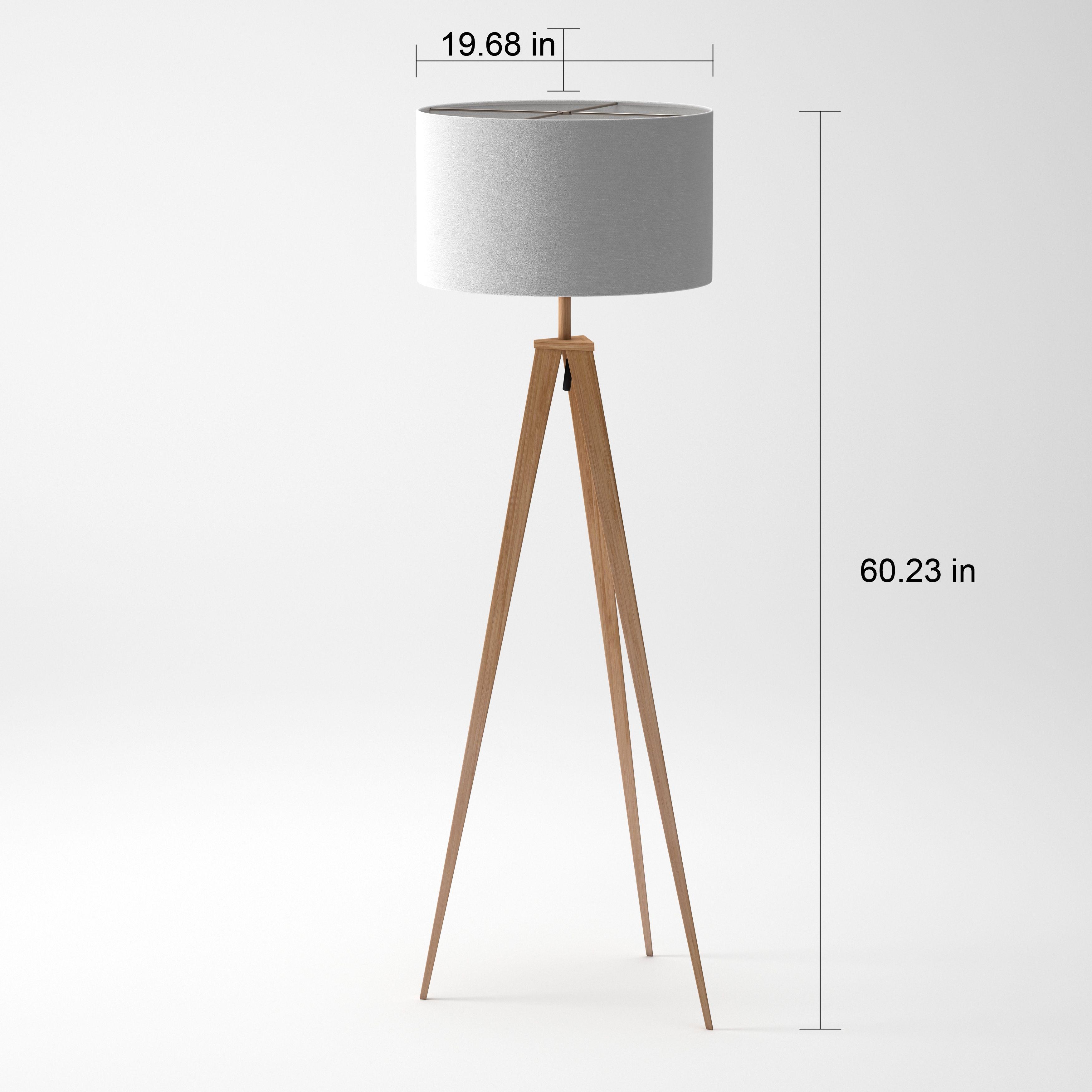 Versanora Romanza Light Brown 60 Inch Tripod Floor Lamp With regarding dimensions 3500 X 3500