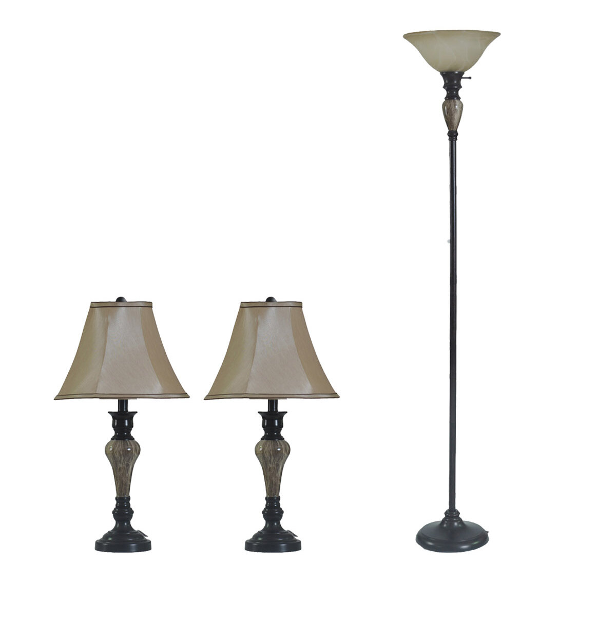 Vetter 3 Piece Table And Floor Lamp Set pertaining to proportions 1200 X 1242