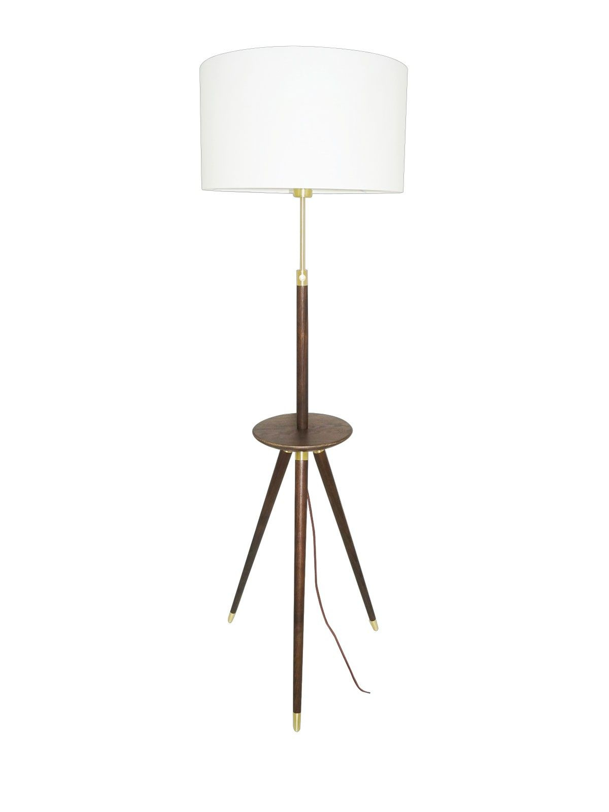 Victor 1 Light Floor Lamp In Walnutwhite Happy House with dimensions 1200 X 1600