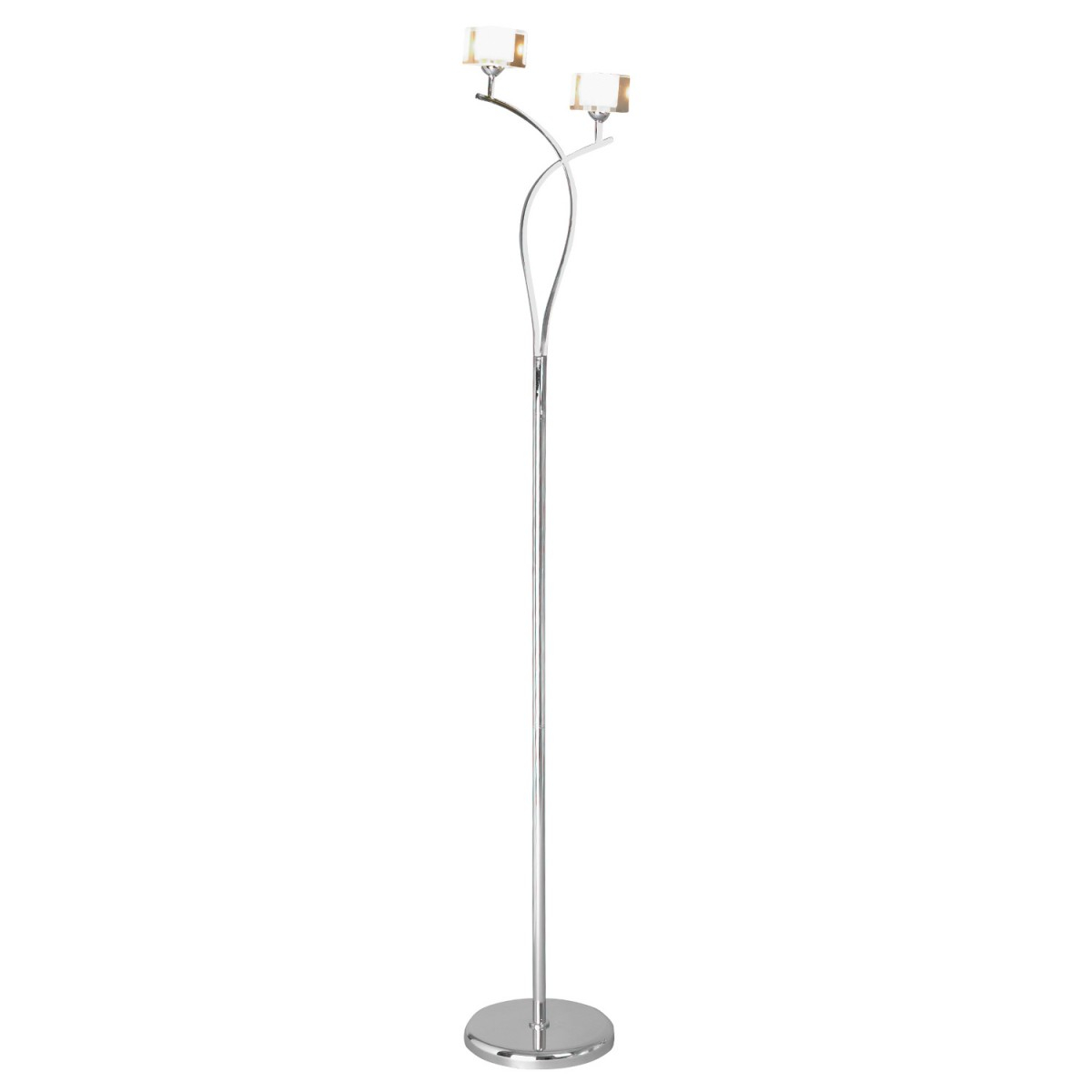 Village At Home Ice Cube 2 Light Polished Chrome Floor Lamp regarding proportions 1200 X 1200