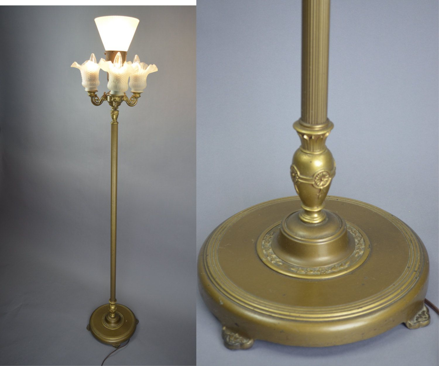 Vintage 1920s Rembrandt Art Deco 4 Light Mogul Floor Lamp in sizing 1500 X 1252