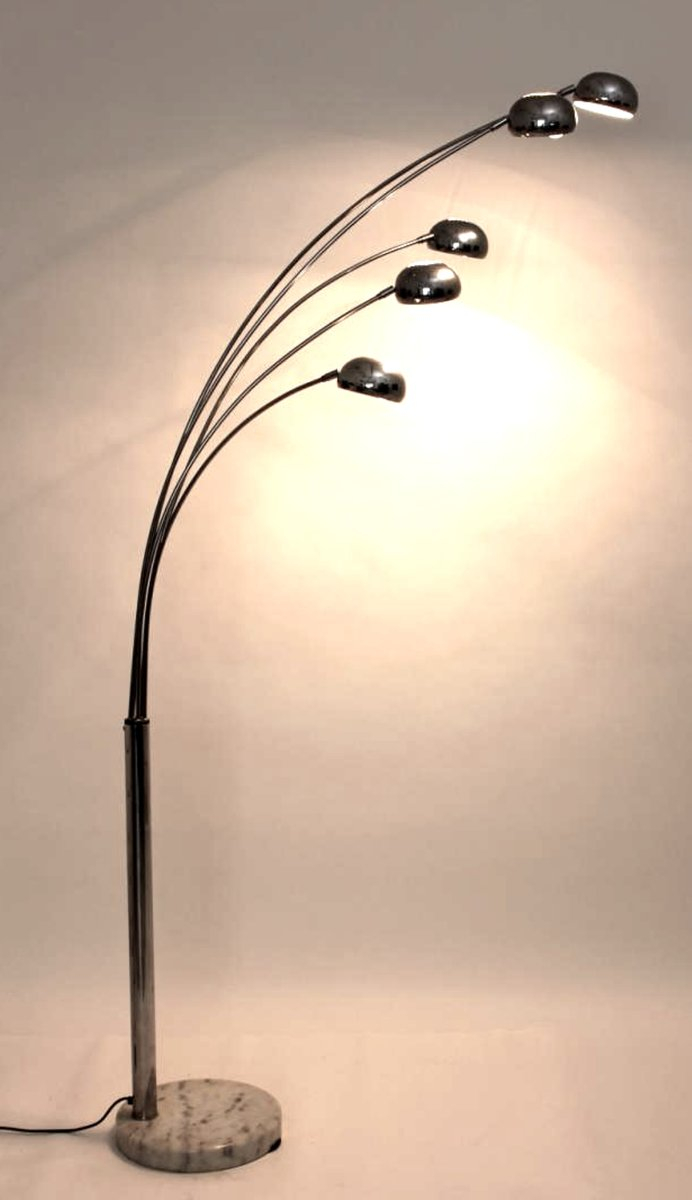 Vintage 5 Arm Arc Floor Lamp Christian Koban For Dom regarding sizing 692 X 1200