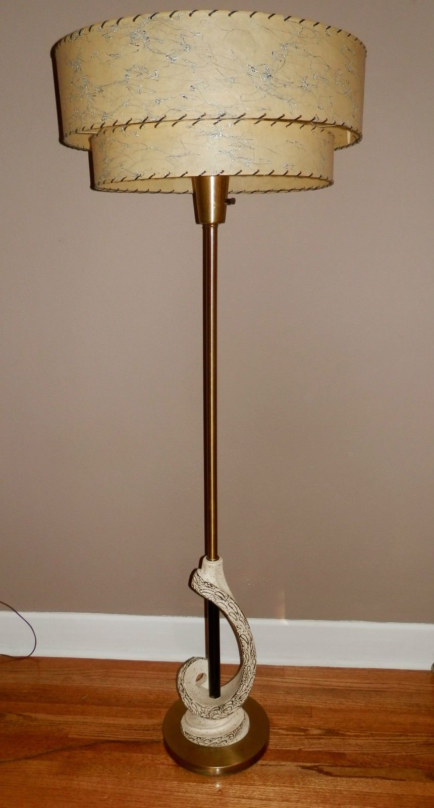 Vintage 50s Retro Mcm Mad Men Era Atomic Floor Lamp W 2 intended for measurements 860 X 1600