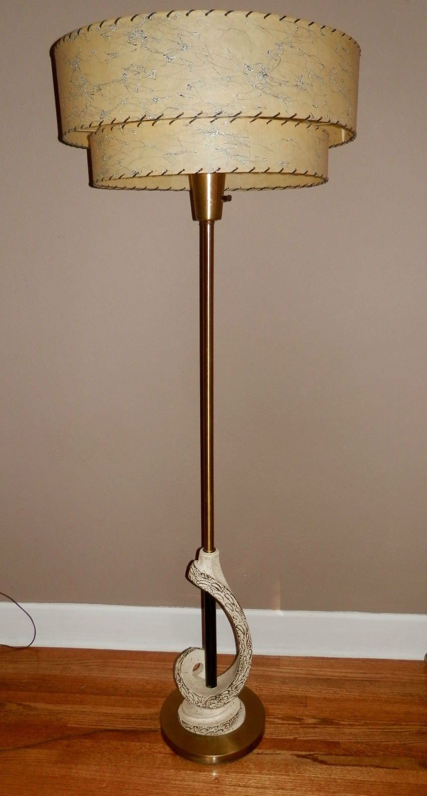 Vintage 50s Retro Mcm Mad Men Era Atomic Floor Lamp W 2 with regard to dimensions 860 X 1600