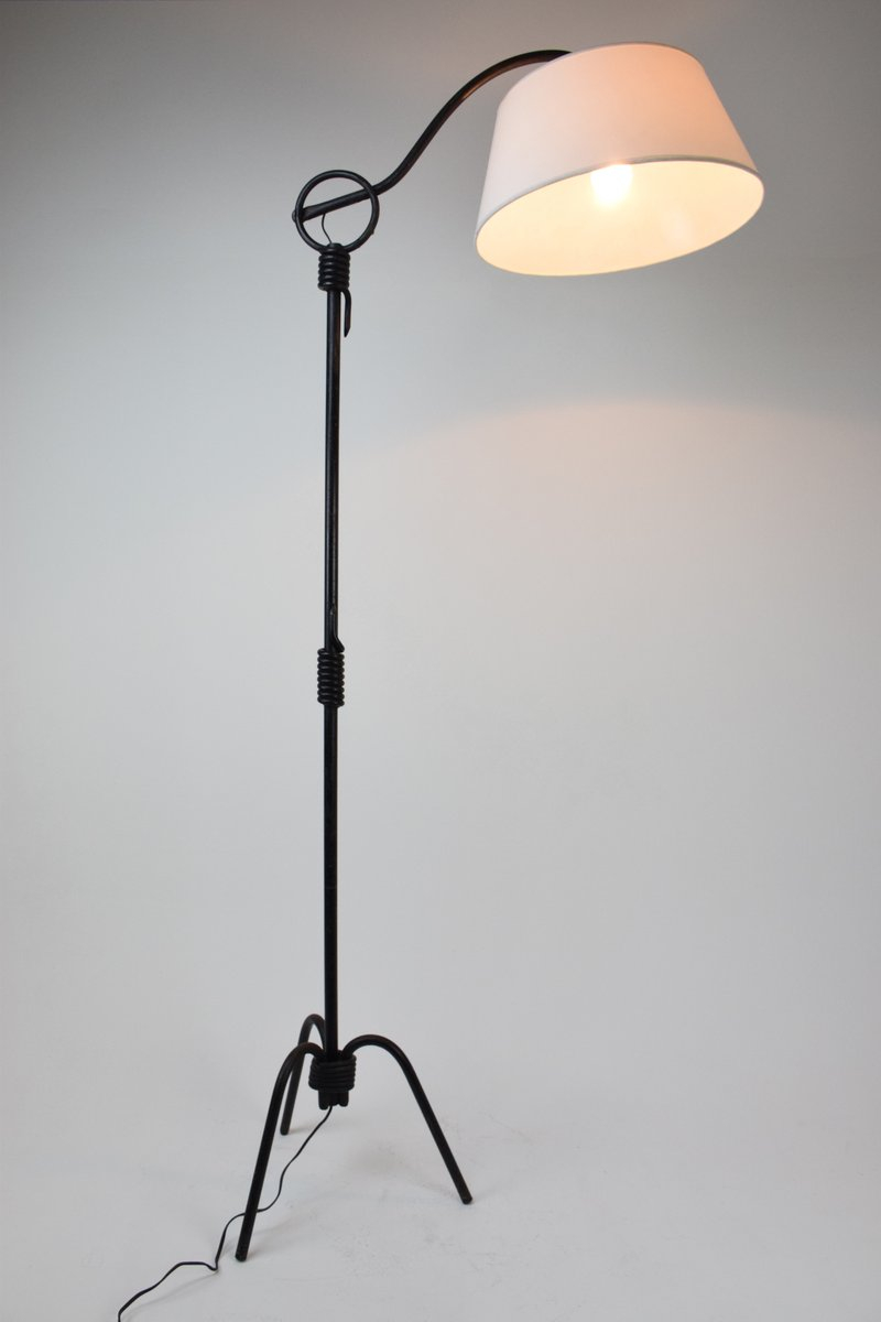 Vintage Adjustable Iron Floor Lamp 1940s for sizing 800 X 1200