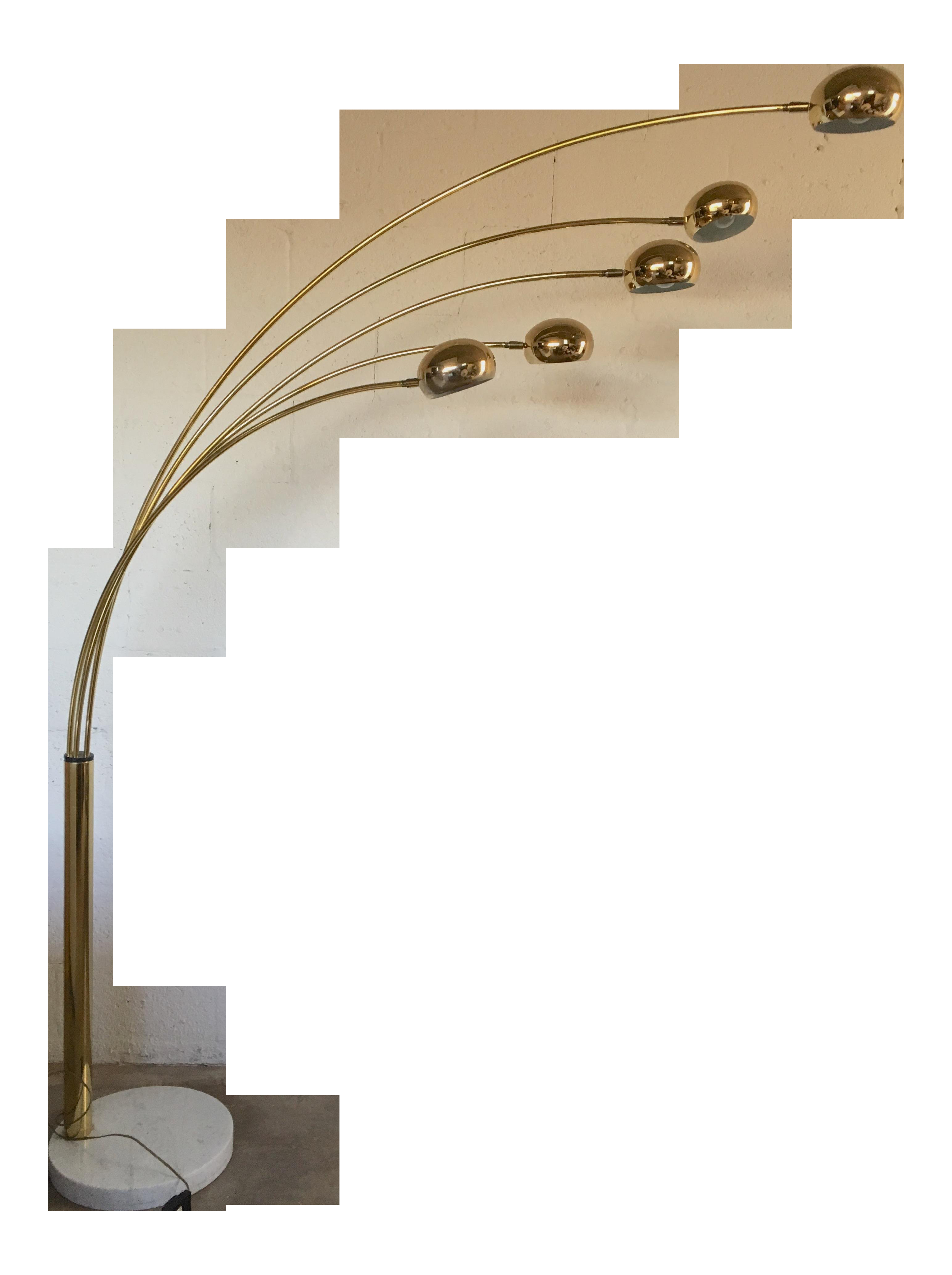 Vintage Brass Marble Five Arm Floor Lamp In 2019 Vintage in size 3096 X 4144