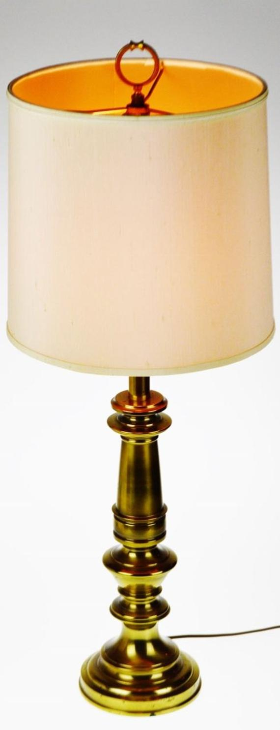 Vintage Brass Stiffel Table Lamp With Finial within size 570 X 1483