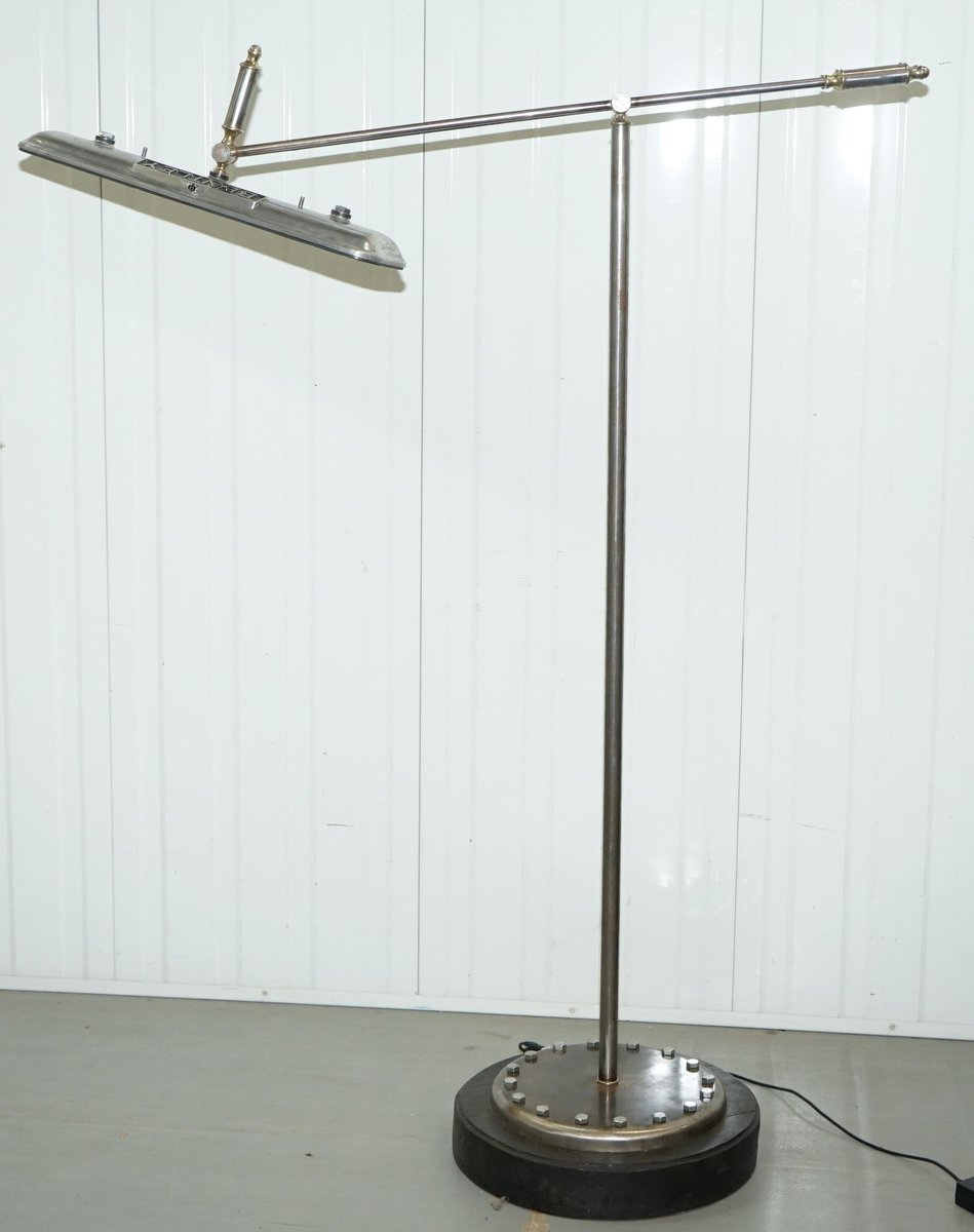 Vintage Chrome Polished Metal Articulated Floor Lamp From Bentley in sizing 949 X 1200