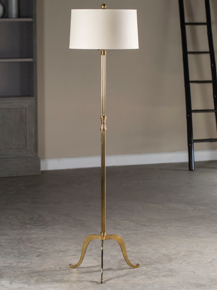 Vintage French Brass Floor Lamp Circa 1940 with regard to proportions 900 X 1200