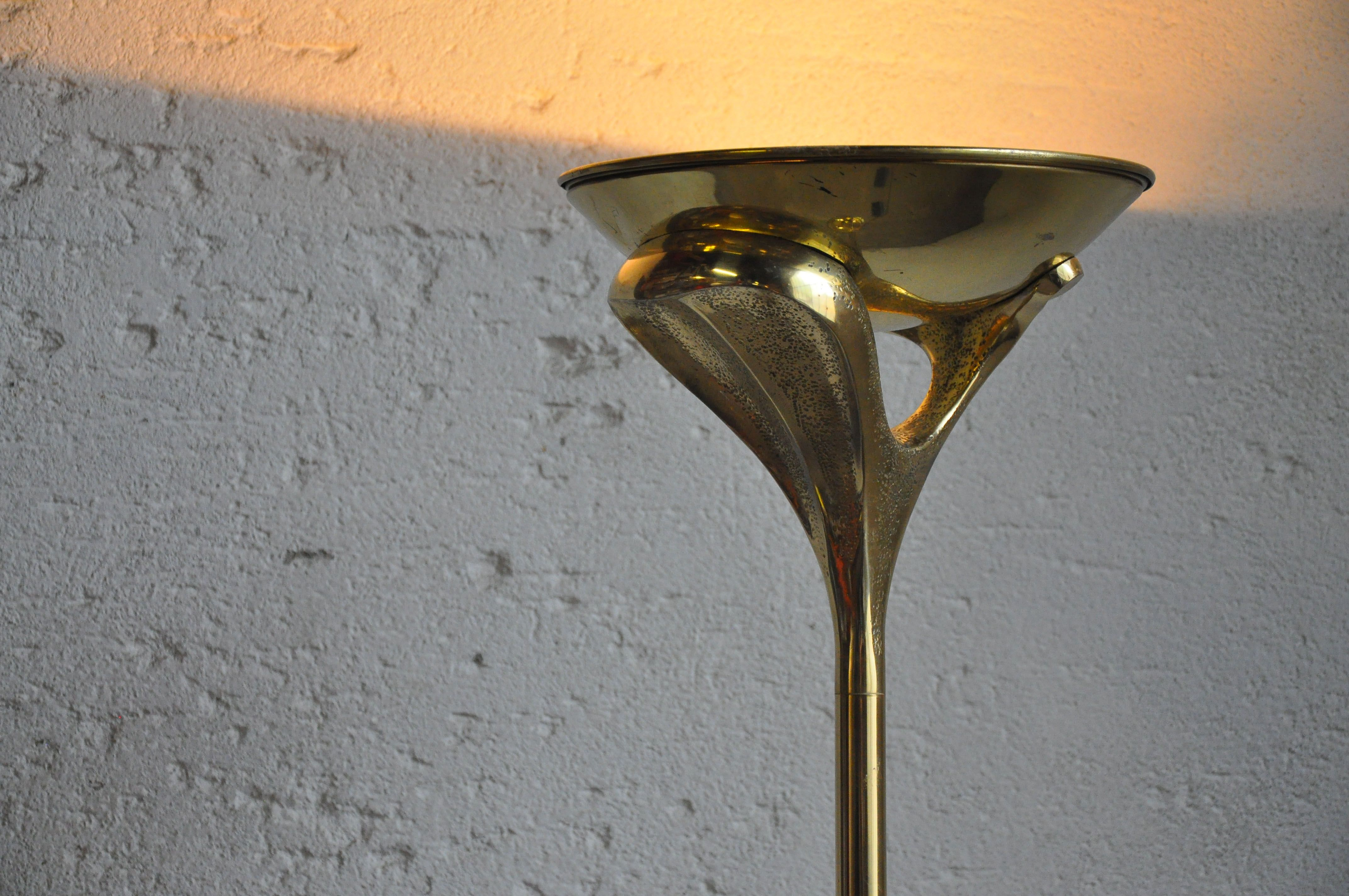 Vintage Halogen Floor Lamp In Golden Brass with regard to size 4288 X 2848