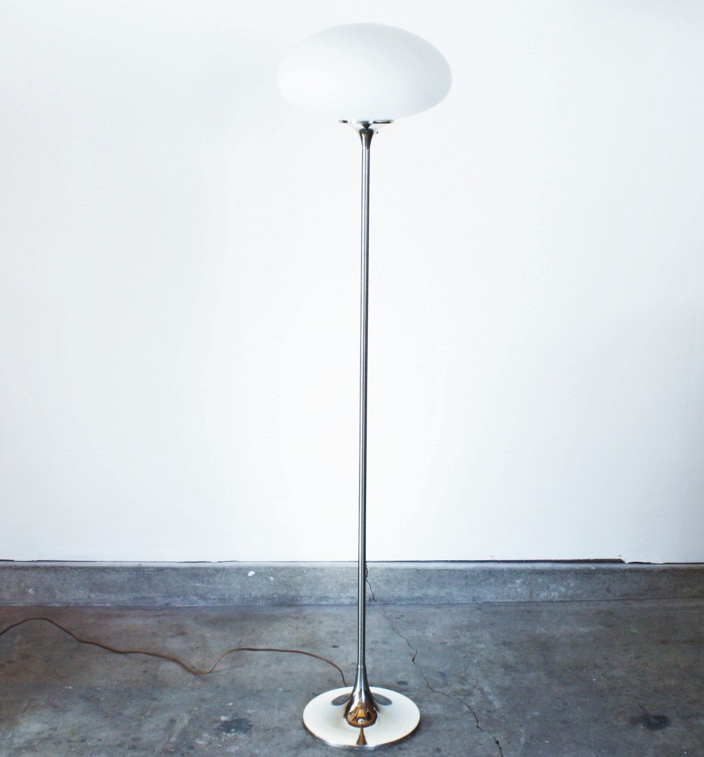 Vintage Laurel Mushroom Floor Lamp In Silver Chrome pertaining to proportions 1395 X 1500