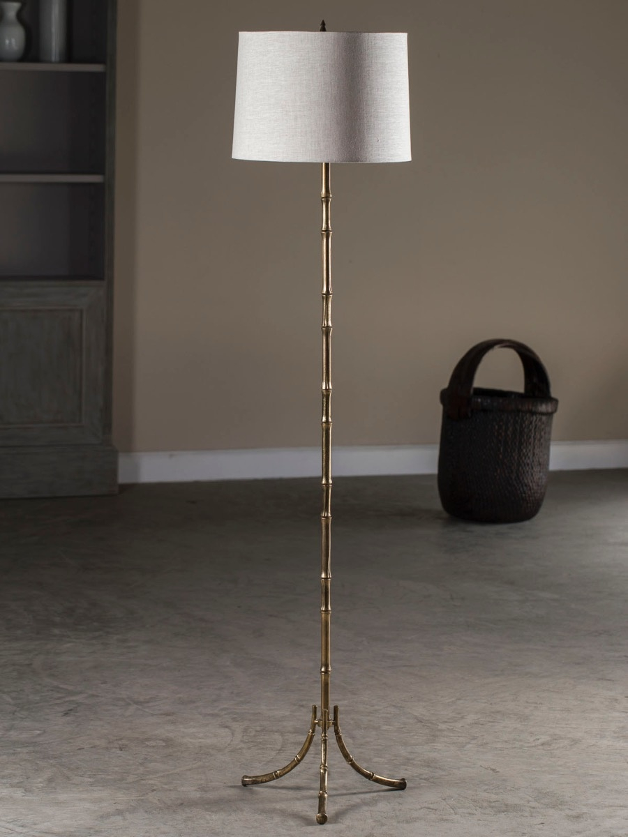 Vintage Maison Bagues French Faux Bamboo Brass Floor Lamp Circa 1940 with regard to size 900 X 1200