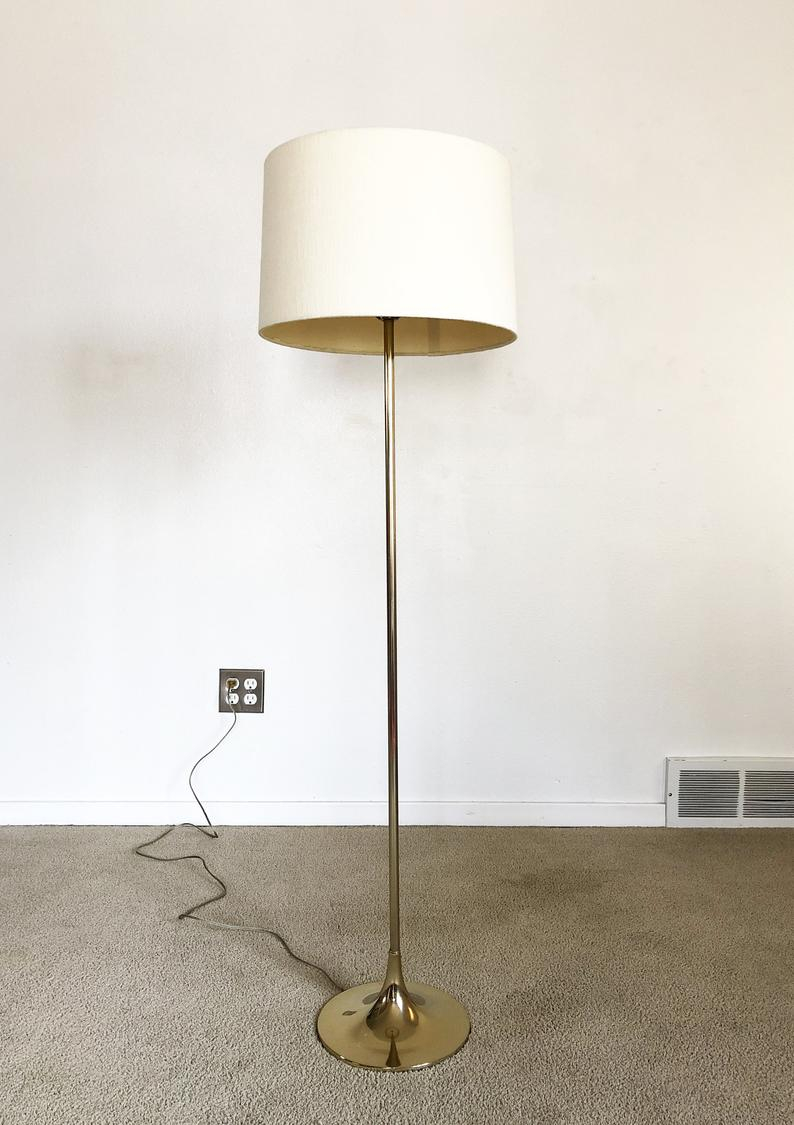 Vintage Mid Century Laurel Tulip Base Floor Lamp intended for sizing 794 X 1125