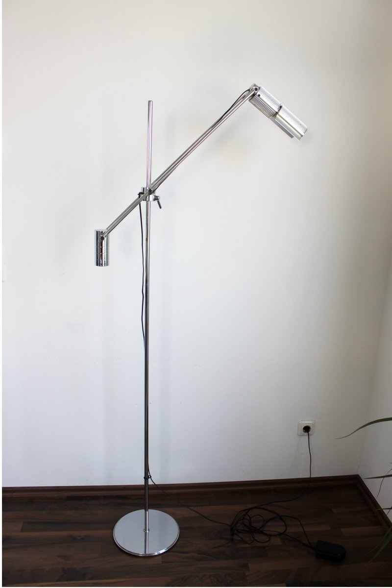 Vintage Model 18508 Chromed Architects Floor Lamp From Swisslamps International intended for measurements 800 X 1200
