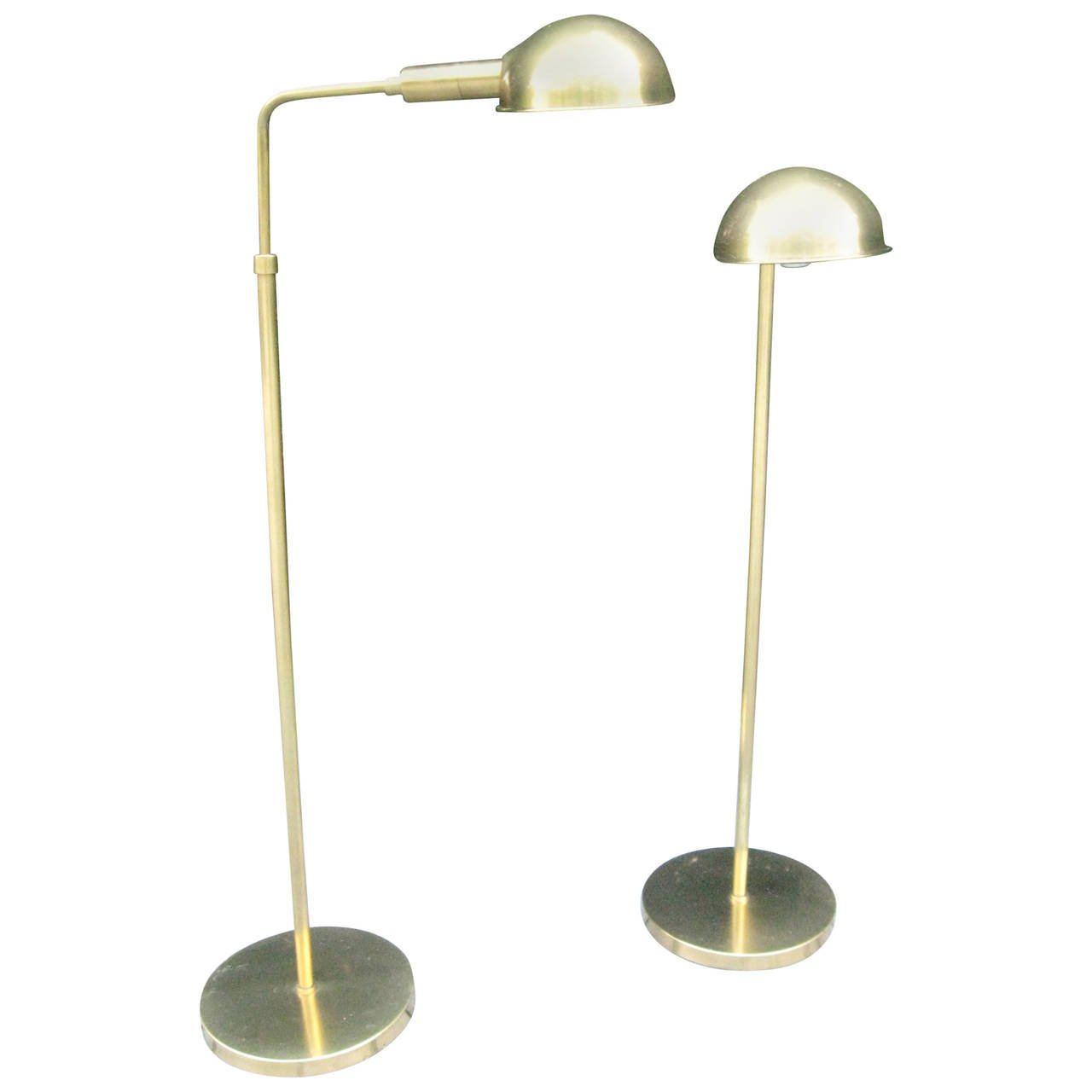 Vintage Pair Of Adjustable Brass Floorreading Lamps with regard to proportions 1280 X 1280