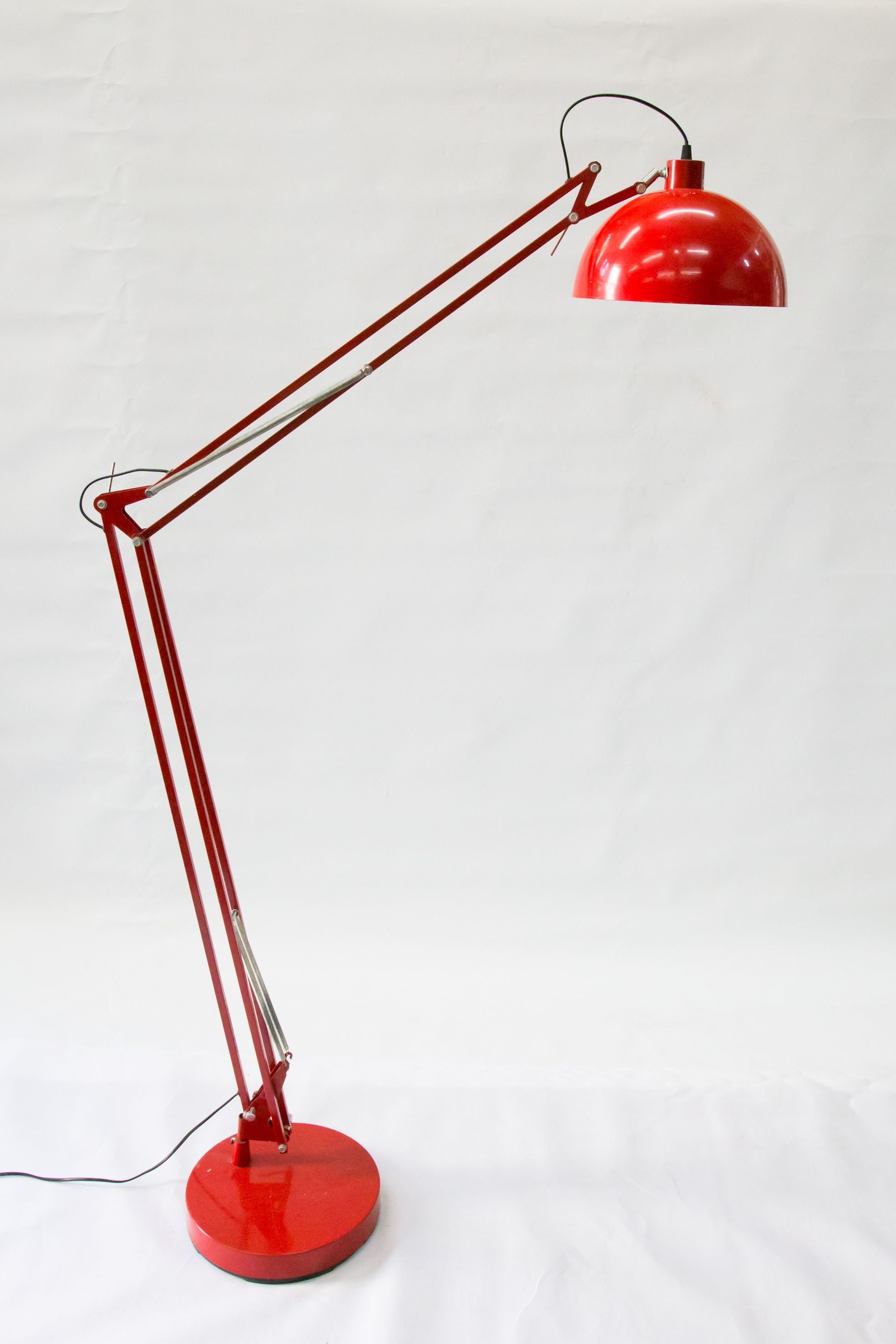 Vintage Red Floor Lamp In Iron regarding proportions 1969 X 2953