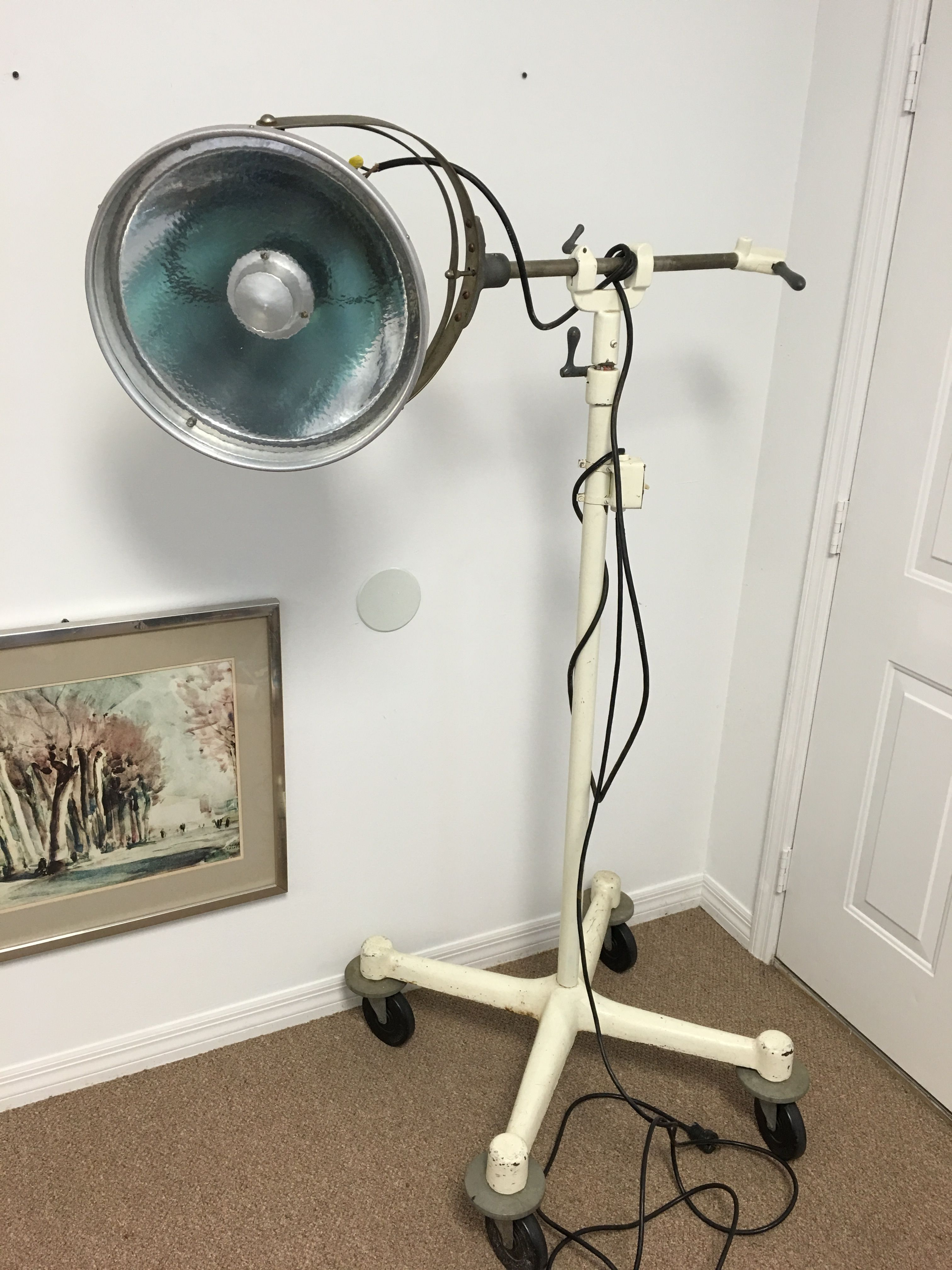 Vintage Surgical Industrial Light Floor Lamp Adjustable On for dimensions 3024 X 4032