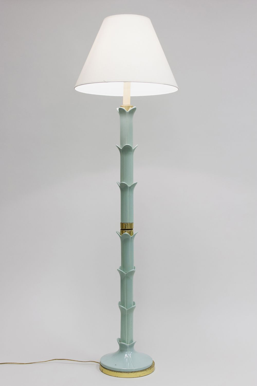 Vintage Turquoise Ceramic Faux Bamboo Floor Lamp Very in proportions 1000 X 1501