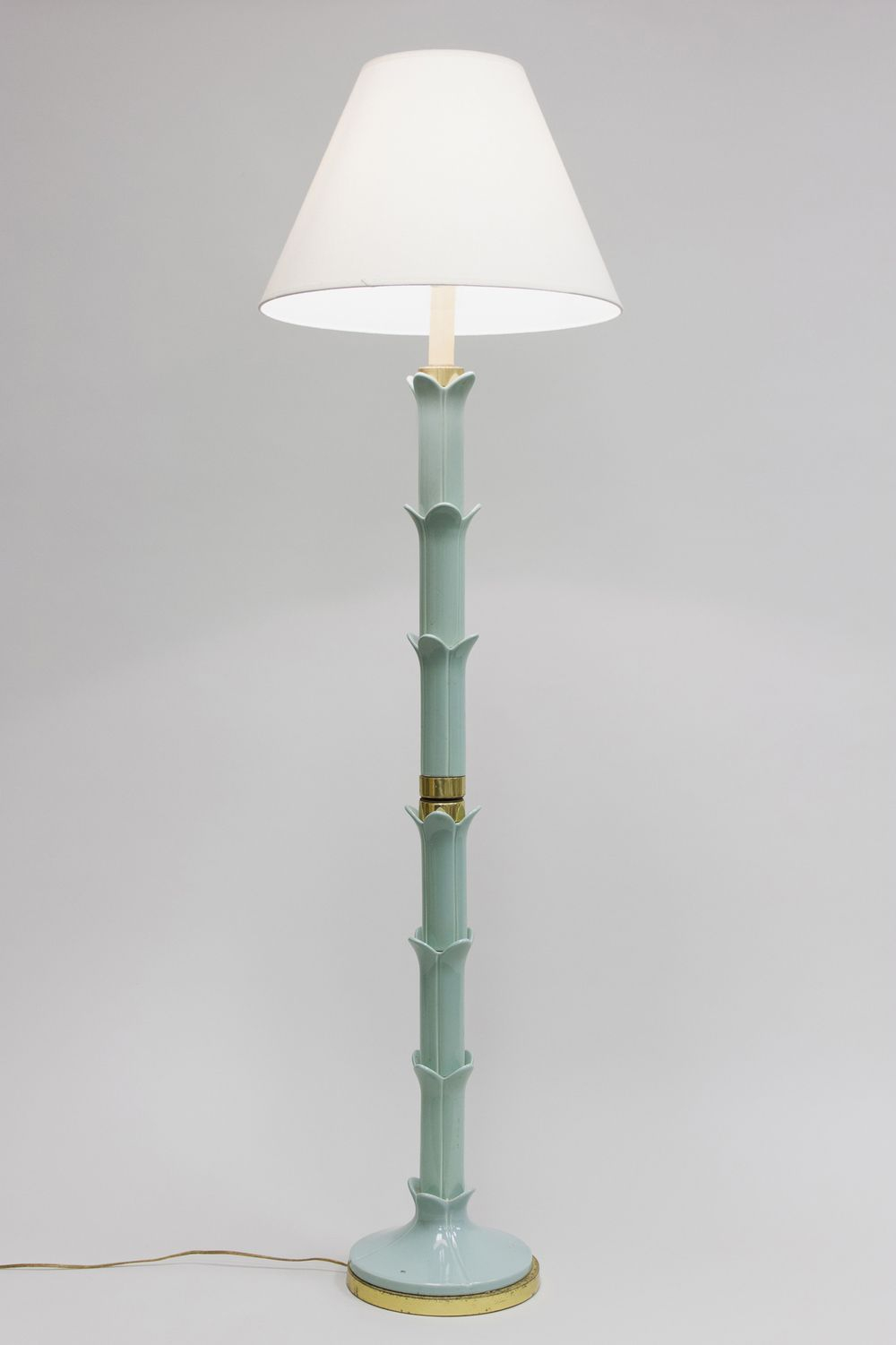 Vintage Turquoise Ceramic Faux Bamboo Floor Lamp Very inside measurements 1000 X 1501