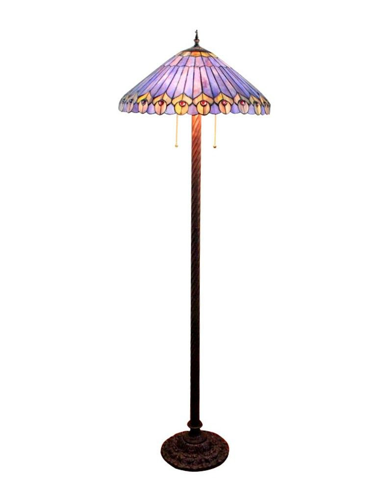 Violet Peacock Tiffany Style Floor Lamp Floor Lamp throughout proportions 800 X 1000