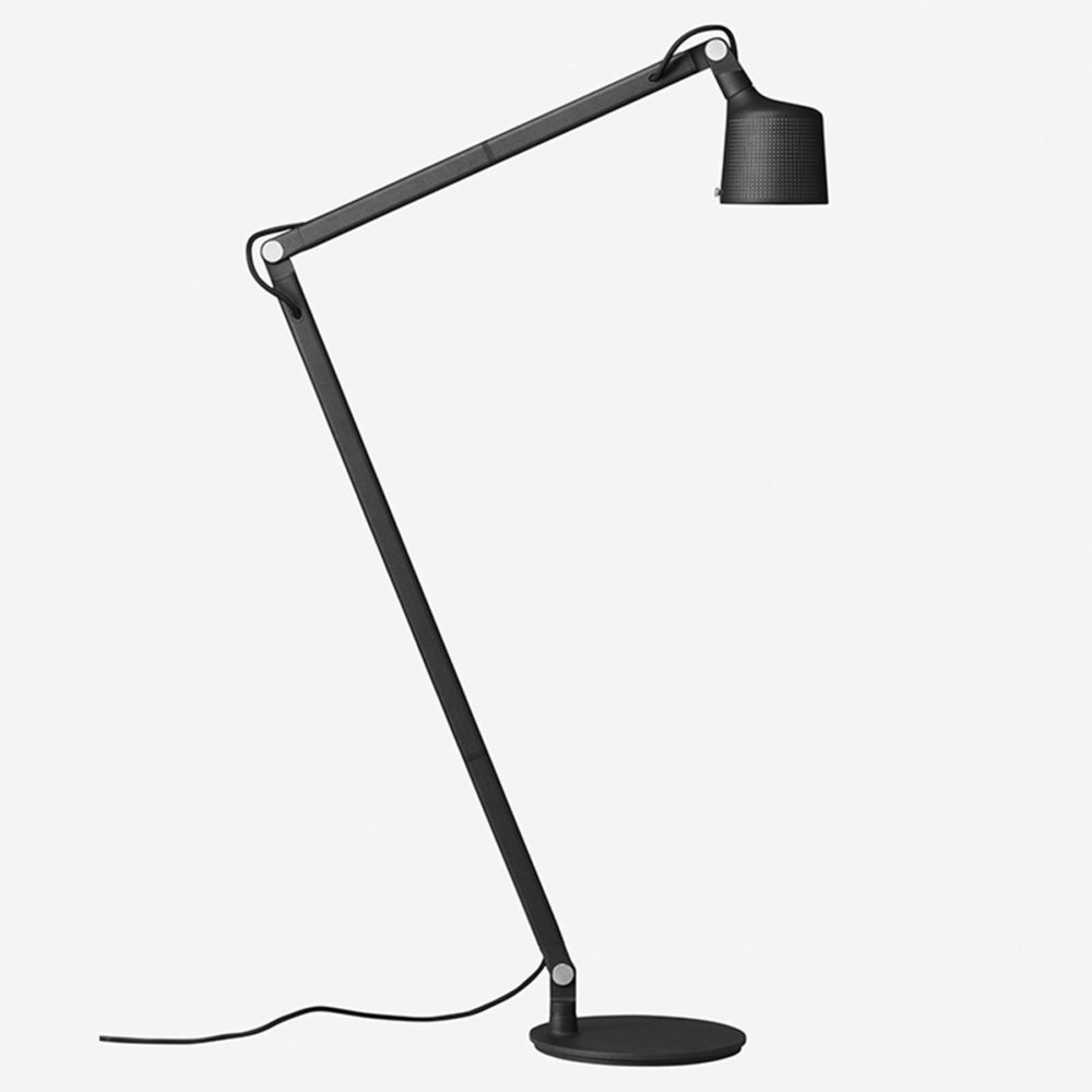 Vipp 525 Perforation Floor Reading Light Black throughout size 1000 X 1000