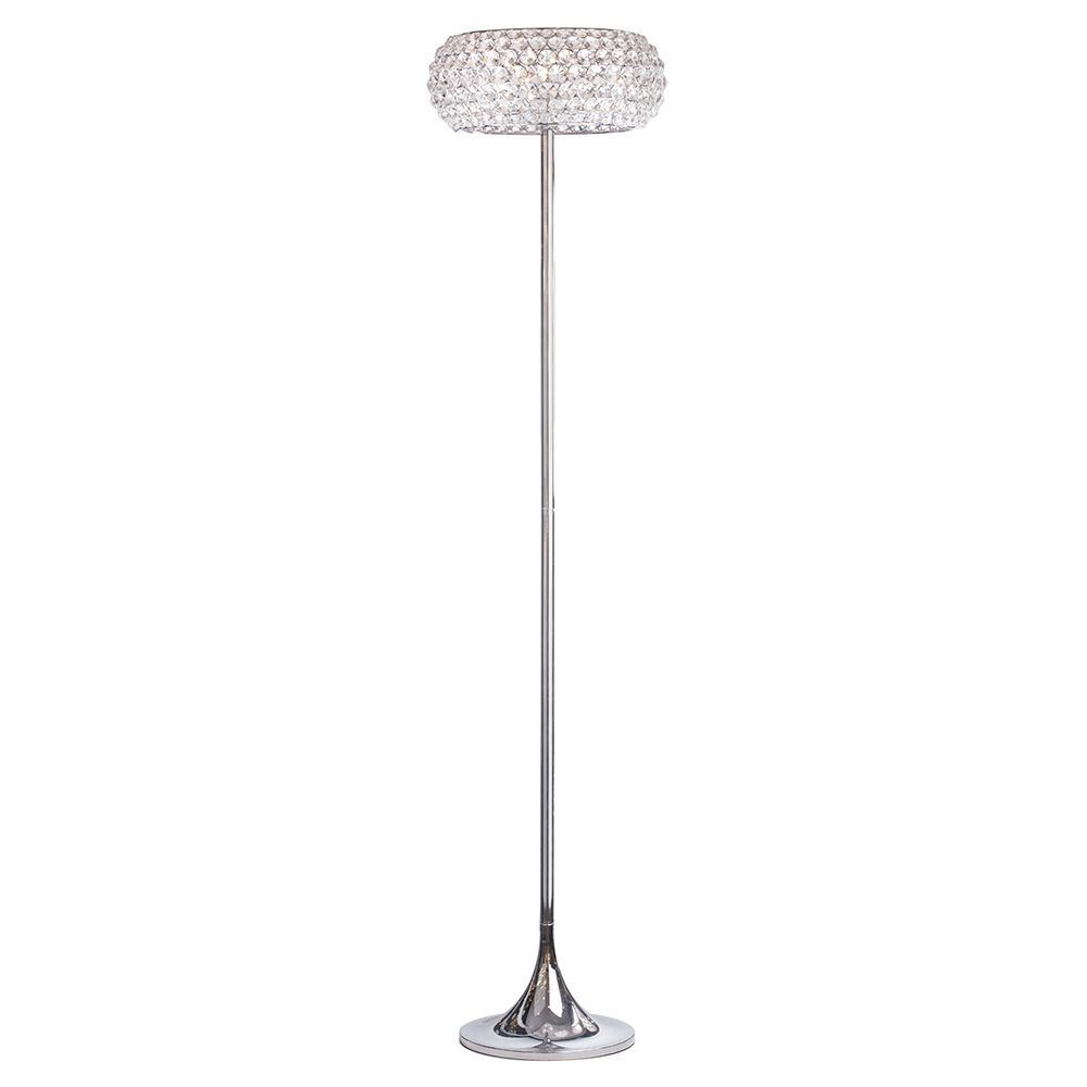 Visconte Astra 3 Light Diamante Floor Lamp Chrome From Litecraft intended for proportions 1000 X 1000