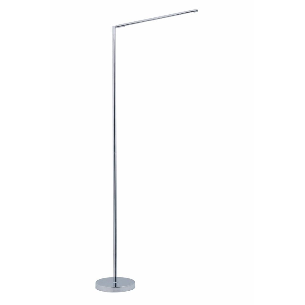 Vision 51 In Polished Chrome Led Floor Lamp With Adjustable Stand And Minimalist Design throughout size 1000 X 1000