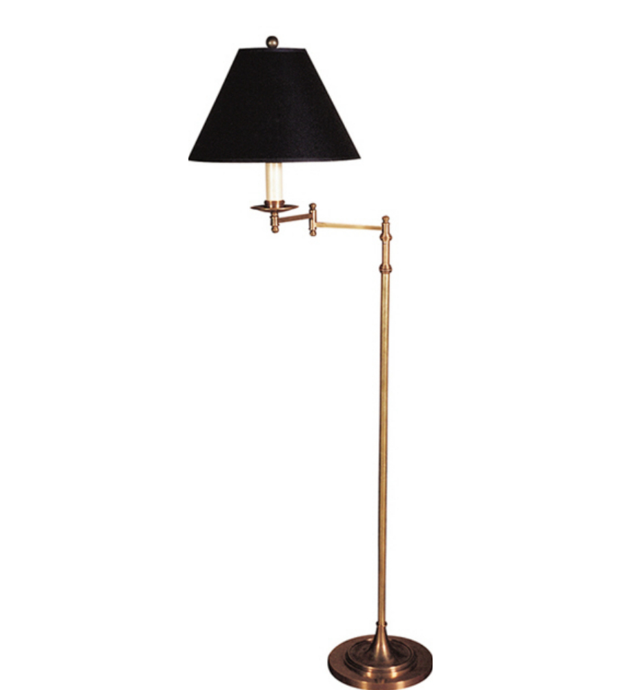 Visual Comfort Cha 9121ab B Chapman Myers Traditional Dorchester Swing Arm Floor Lamp In Antique Burnished Brass for dimensions 900 X 1000