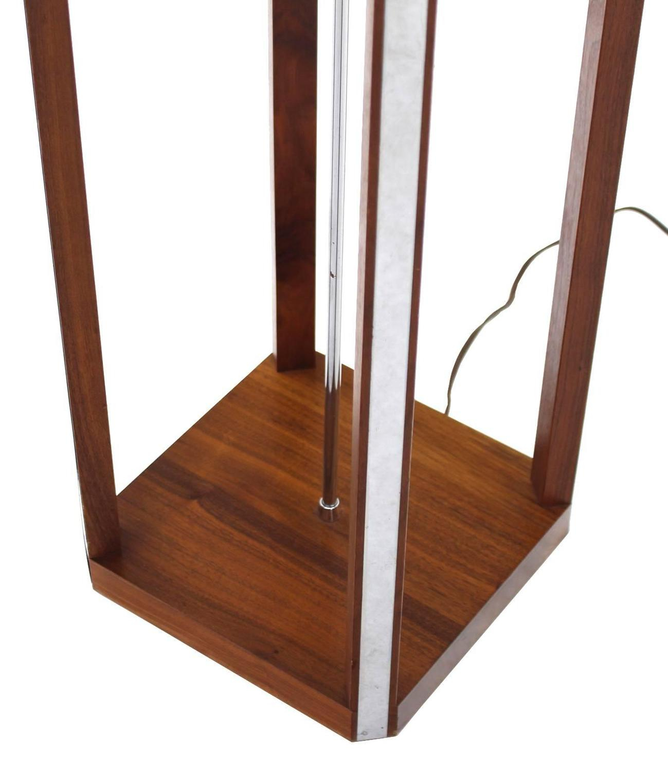 Walnut Square Tower Shape Mid Century Modern Floor Lamp for proportions 1299 X 1500