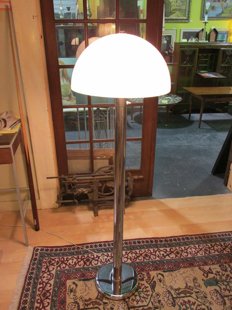 Walter Von Nessen Chrome Floor Lamp pertaining to size 794 X 1059