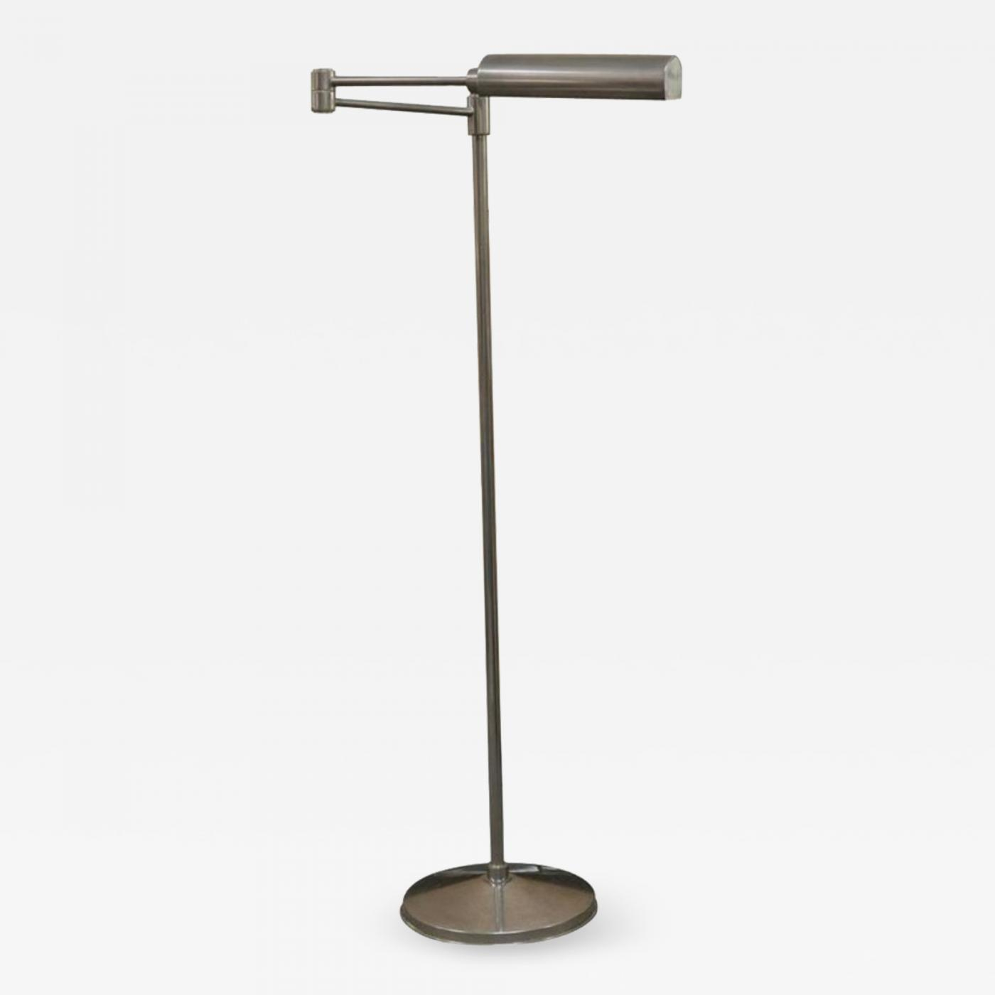 Walter Von Nessen Walter Von Nessen Swing Arm Nickel Floor Lamp regarding measurements 1400 X 1400