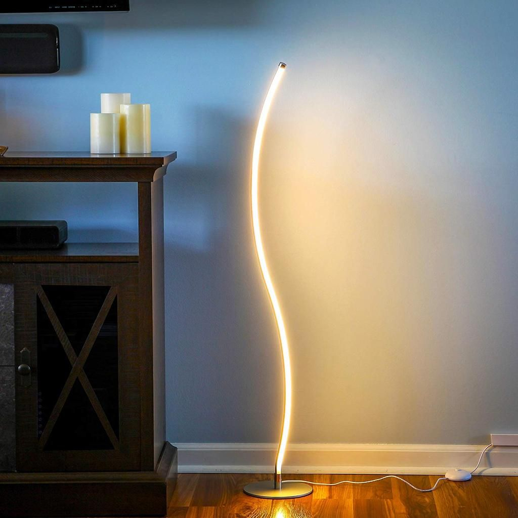 Wave Led Floor Lamp For Living Room Dimmable Modern inside proportions 1024 X 1024