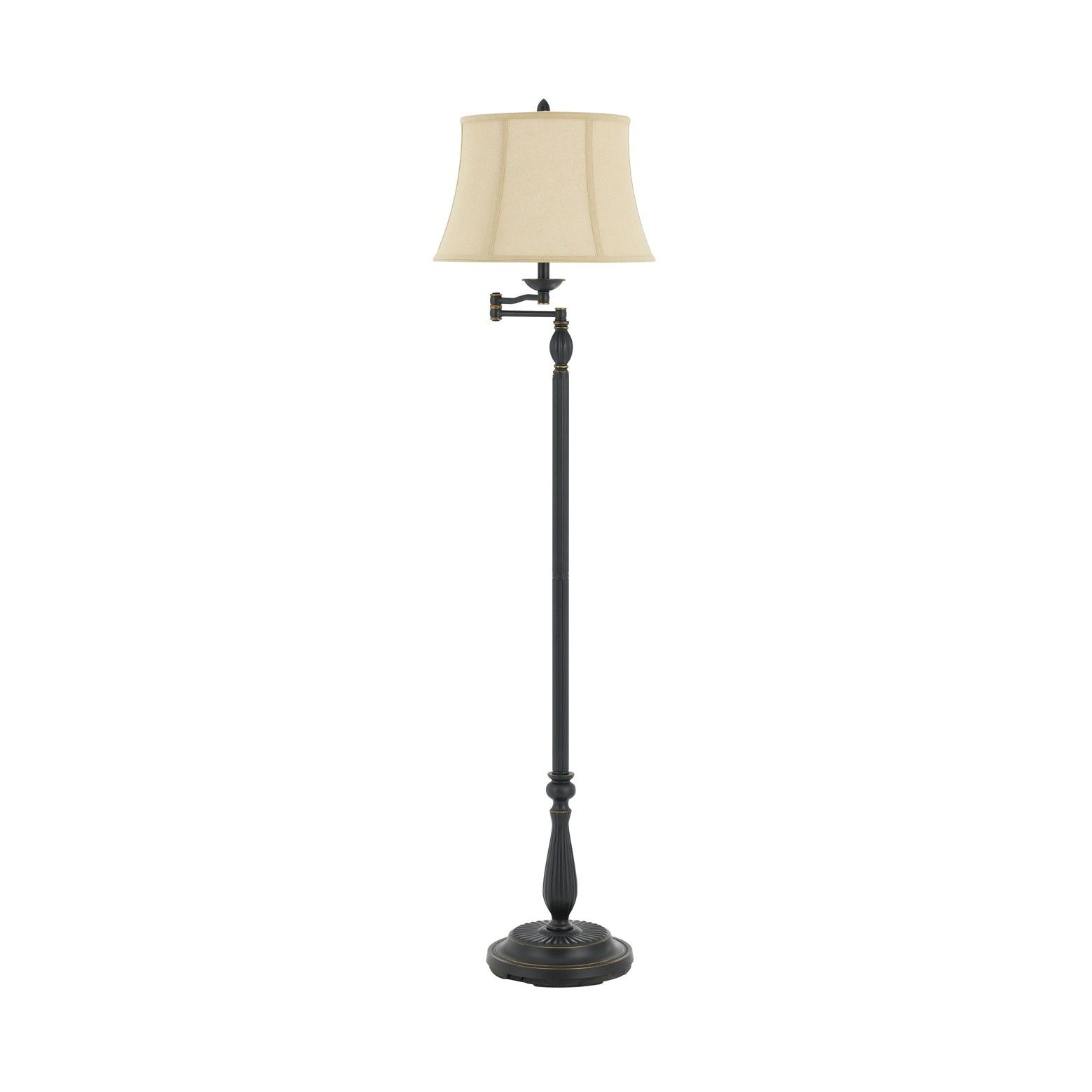 Way Barnwell Metalresin Swing Arm Floor Lamp 150w 3 Bronze inside proportions 1560 X 1560