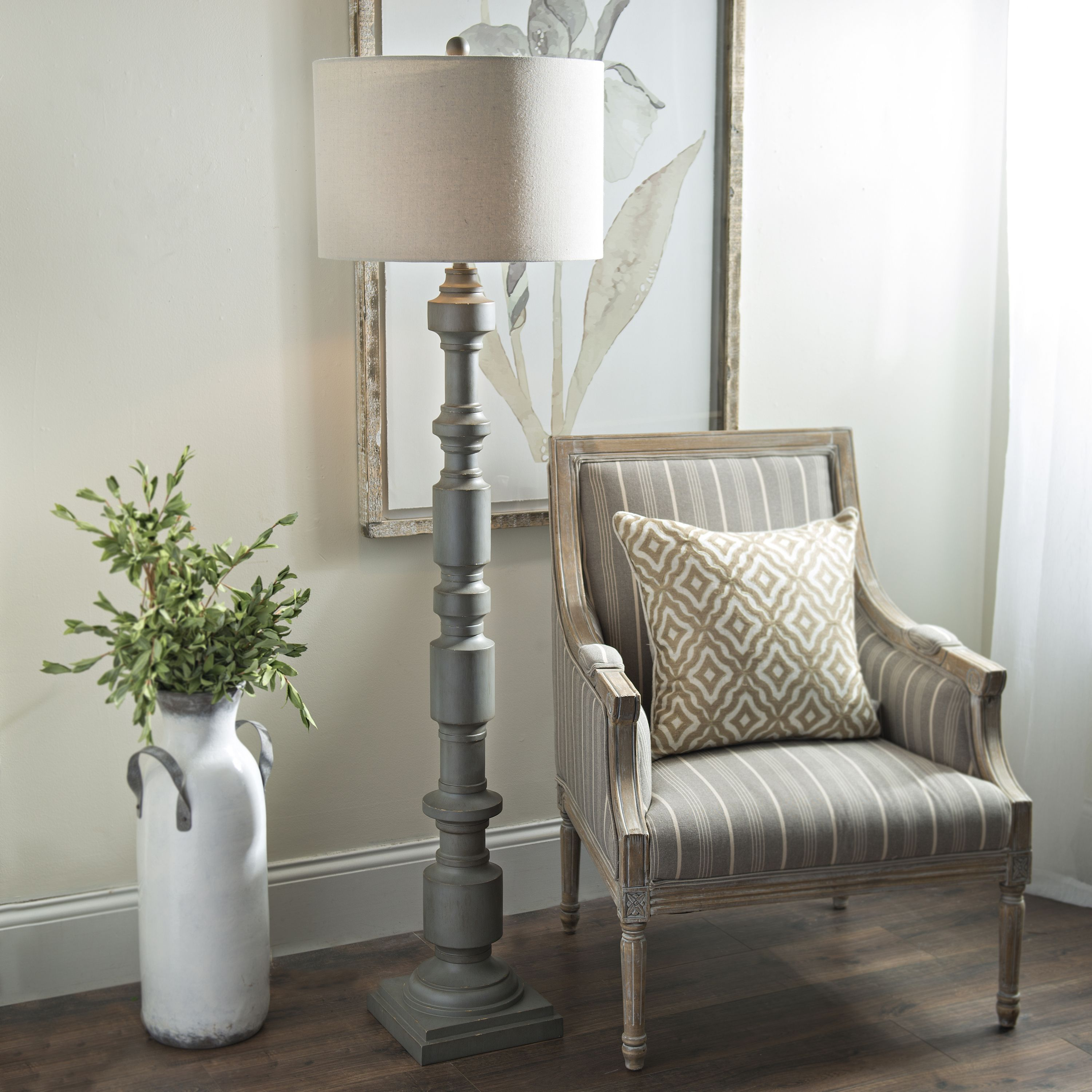Weathered Gray Cylinders Floor Lamp Unique Floor Lamps with dimensions 3000 X 3000