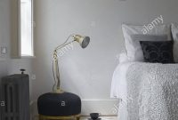 White Bedroom With A Large Floor Lamp Next To Radiator And regarding proportions 866 X 1390